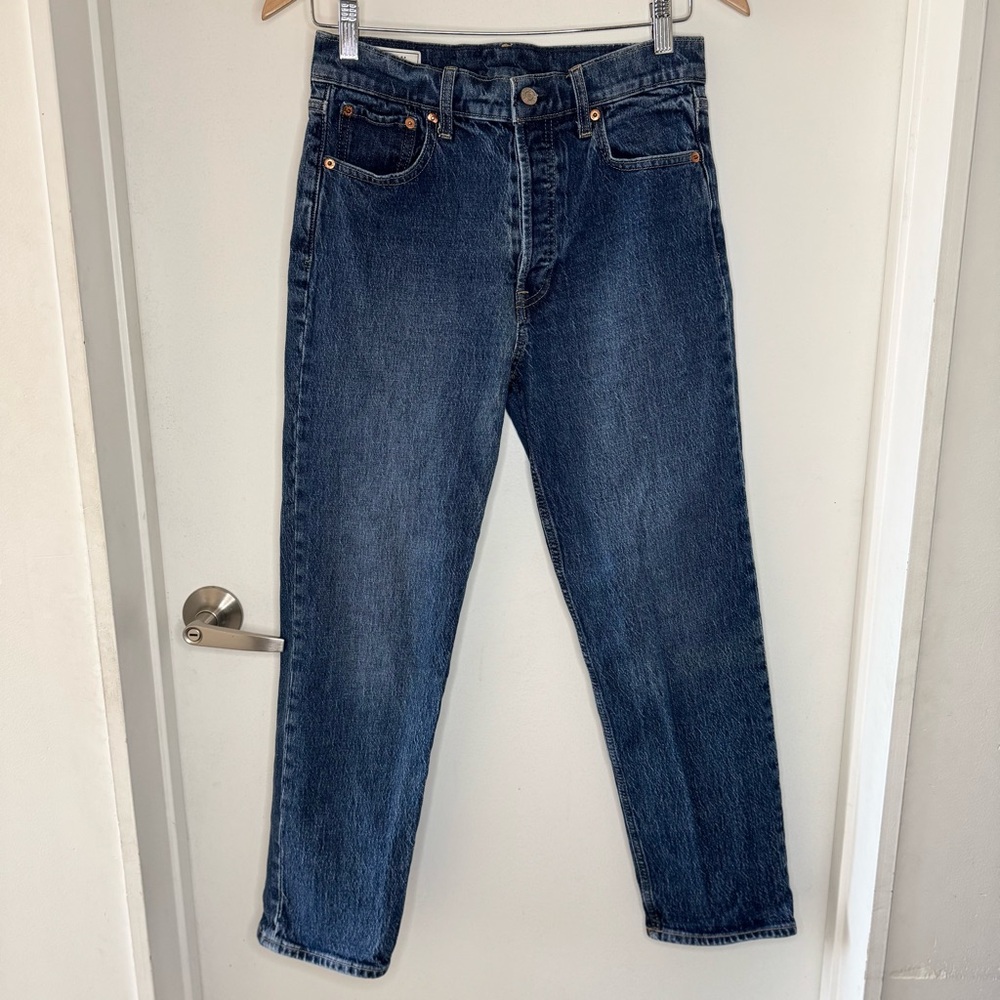 Gap High Rise Cheeky Straight Leg Jeans Women’s 28 Or 6 R Medium Wash Denim EUC